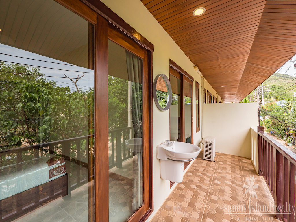 Koh Samui Townhouse For Sale Bedroom Balcony
