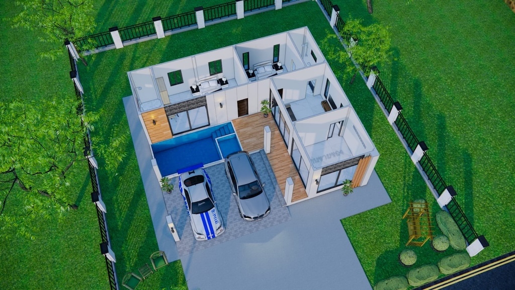 Koh Samui Two Bed Villas Plan