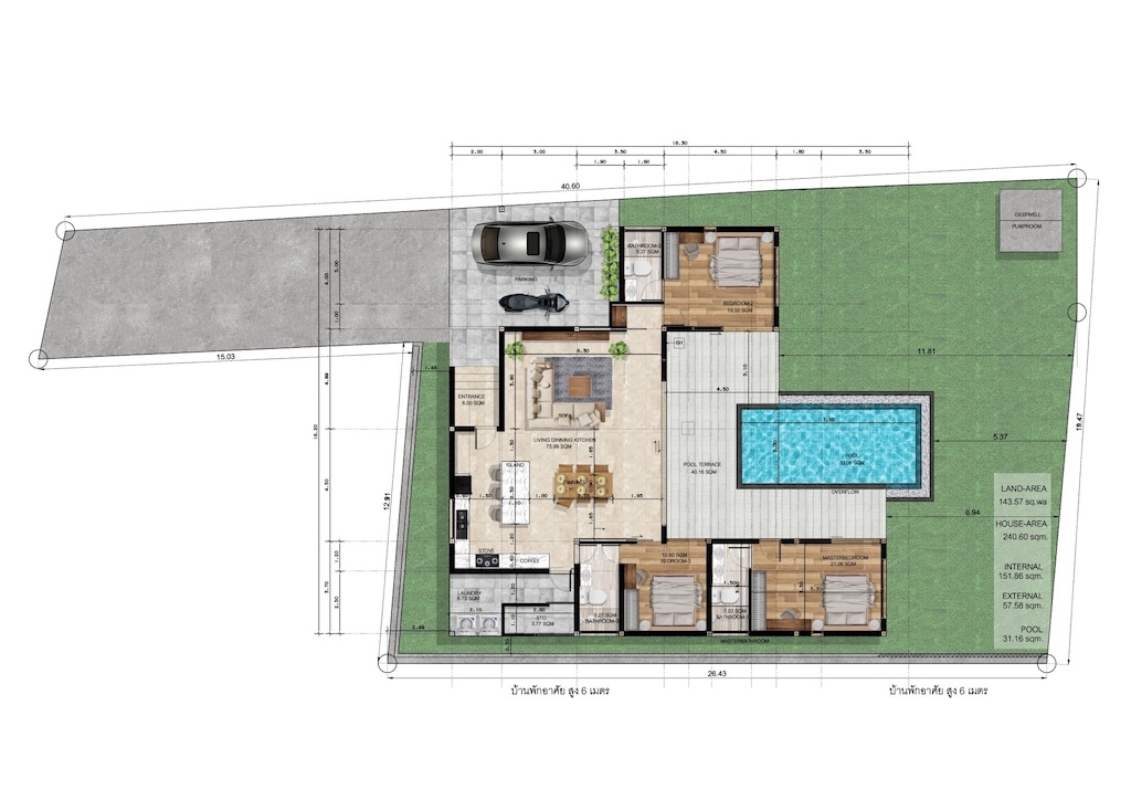 Koh Samui Villa For Sale in Hua Thanon Floor Plan
