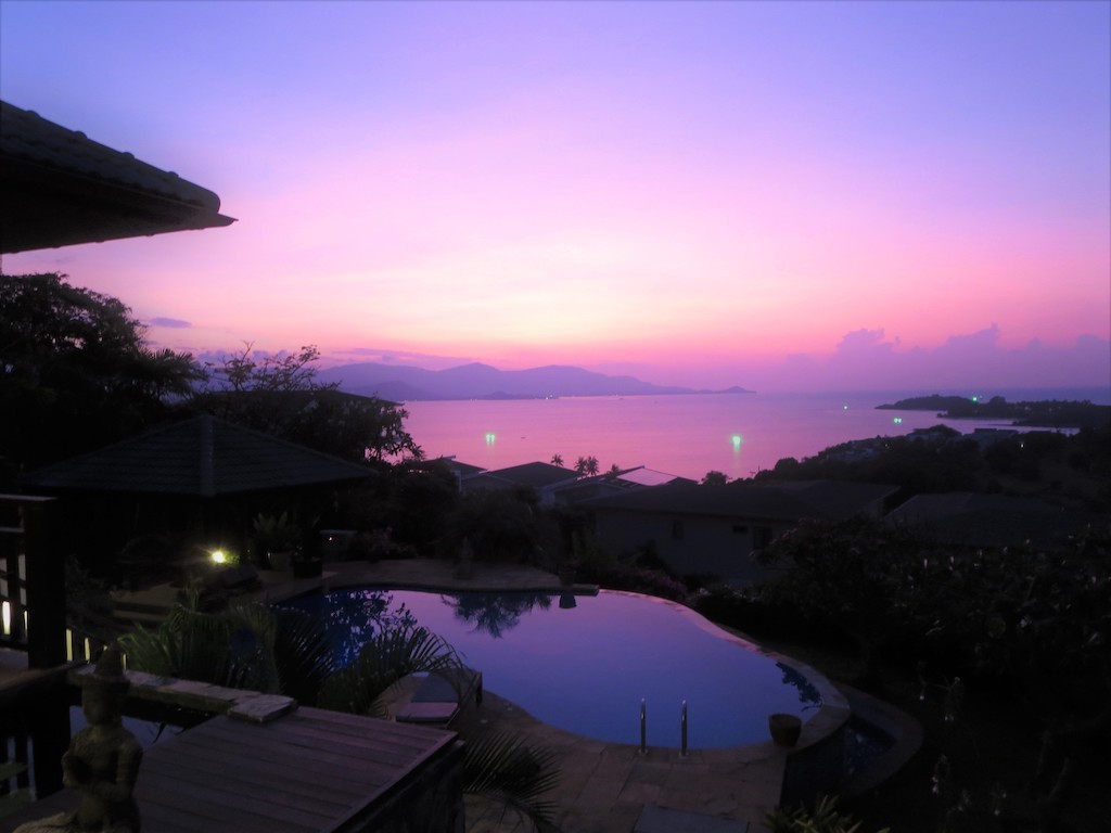 Koh Samui Villa Rental Evening View