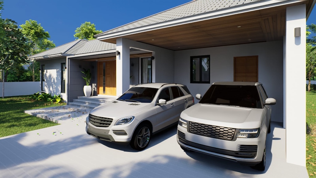 Koh Samui Villas For Sale In Baan Kao Parking