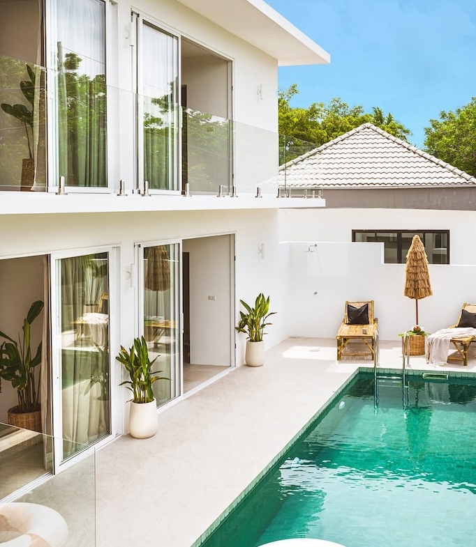 Lamai Modern Sea View Villa Exterior
