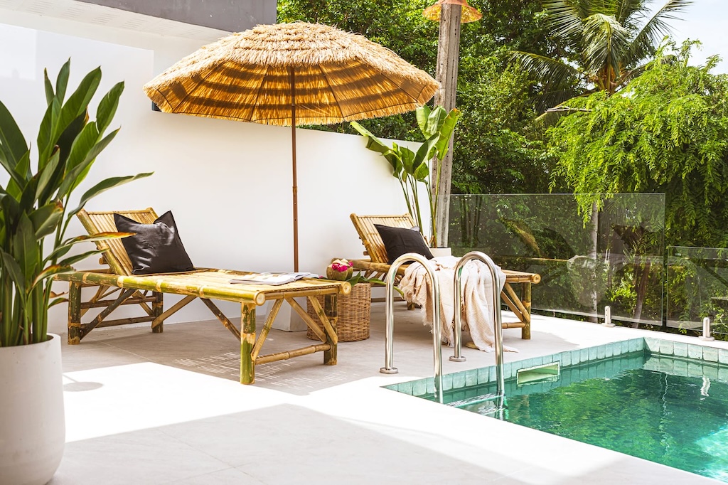 Lamai Modern Sea View Villa Poolside Terrace