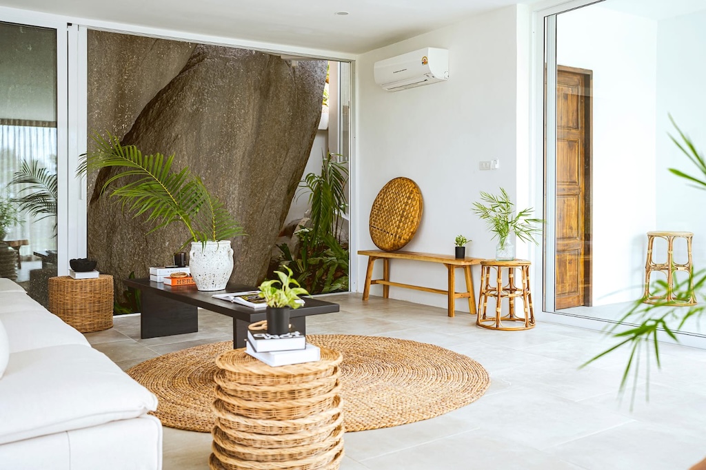 Lamai Modern Sea View Villa Living Space