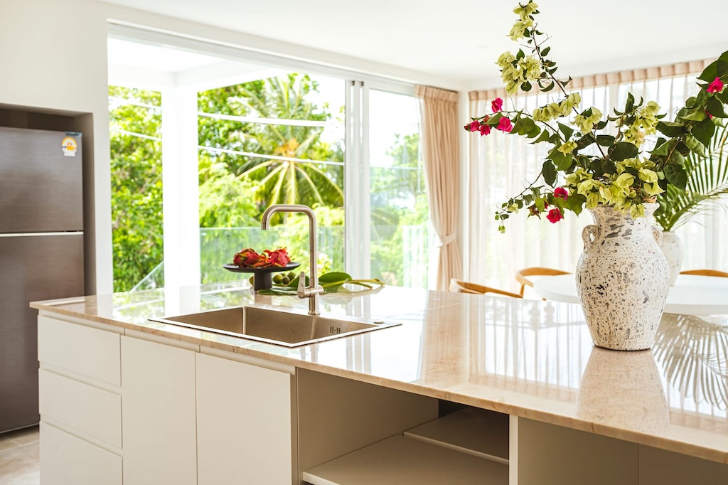 Lamai Modern Sea View Villa Kitchen worktop