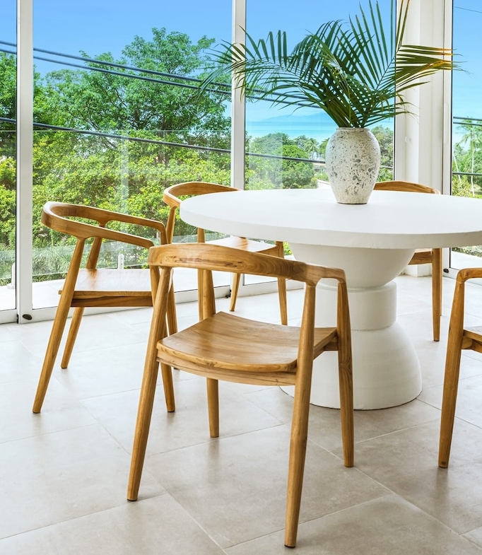 Lamai Modern Sea View Villa Table