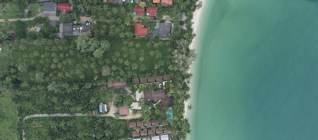 Lipa Noi Beachfront Land Aerial Above