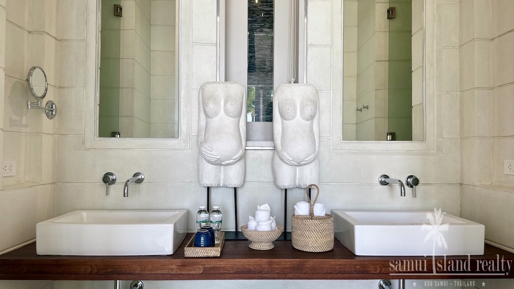 Luxury Beachfront Property Koh Samui Bathroom