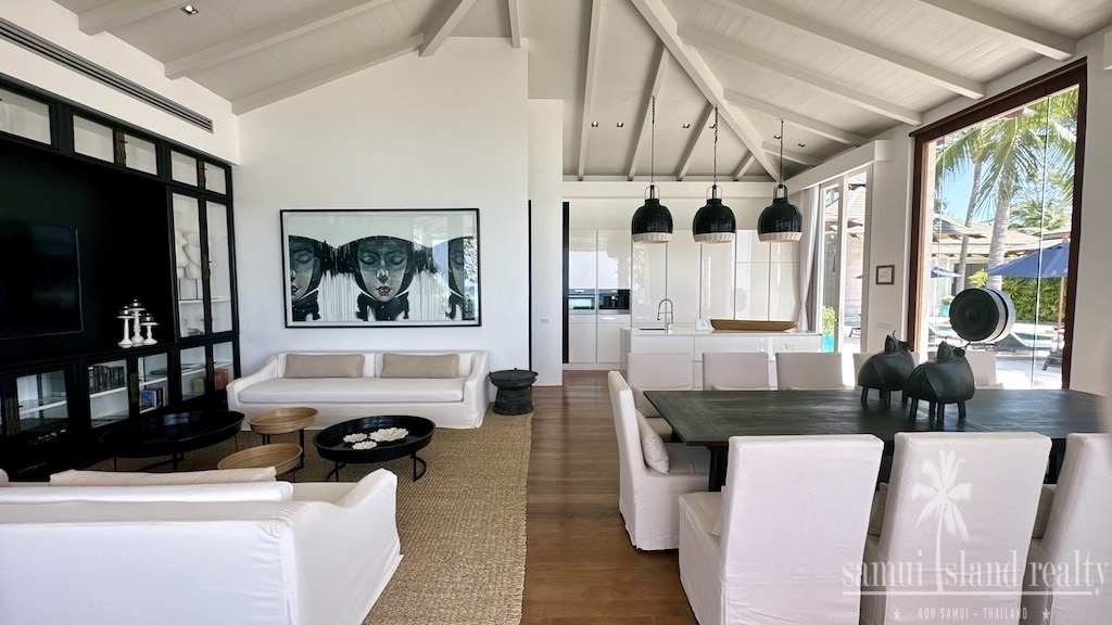 Luxury Beachfront Property Koh Samui Living Area