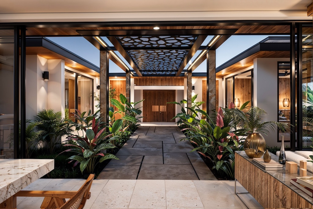 Luxury Koh Samui Bophut Villa Covered Terrace