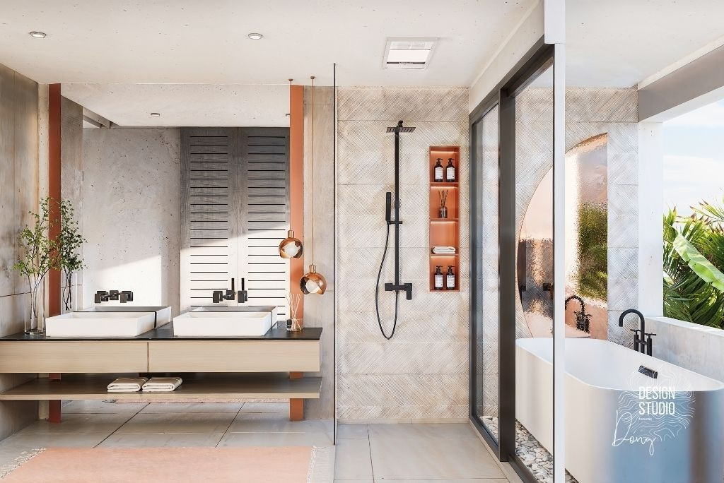Luxury Koh Samui Sea View Villa Bathroom