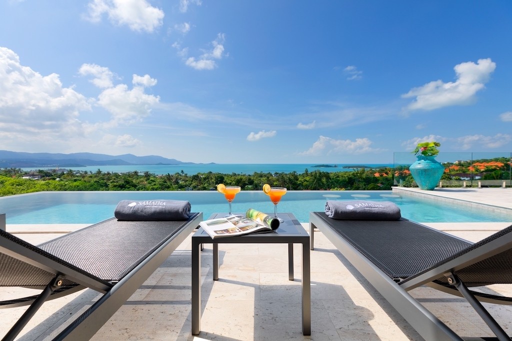 Luxury Plai Laem Villa For Sale Sun Loungers