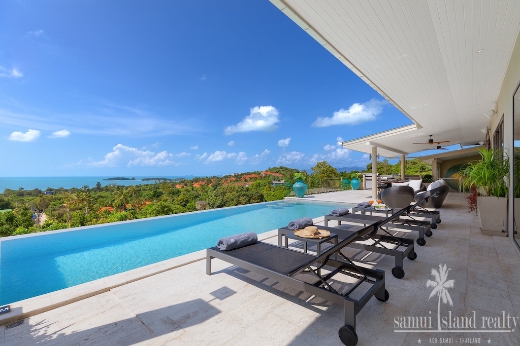 Luxury Plai Laem Villa For Sale Sun Loungers