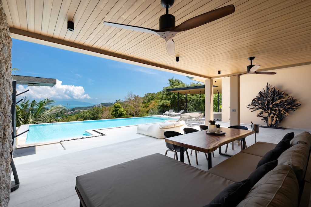Luxury Property In Bophut Koh Samui Covered Terrace