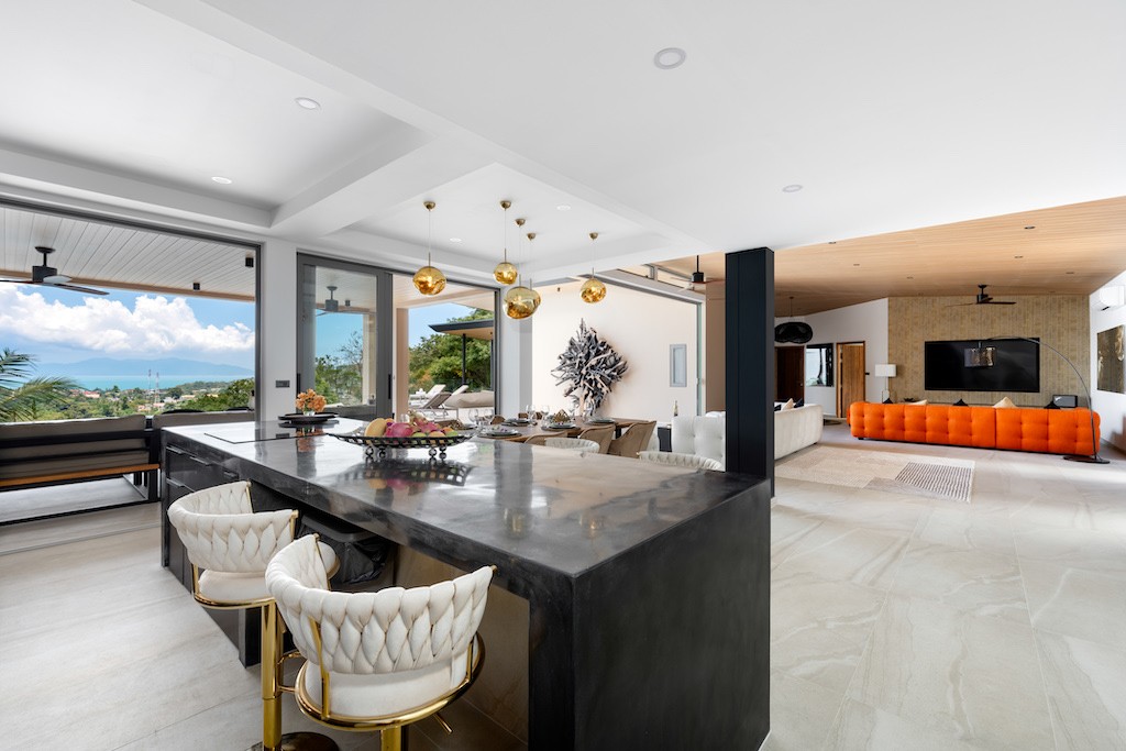 Luxury Property In Bophut Koh Samui Kitchen Bar