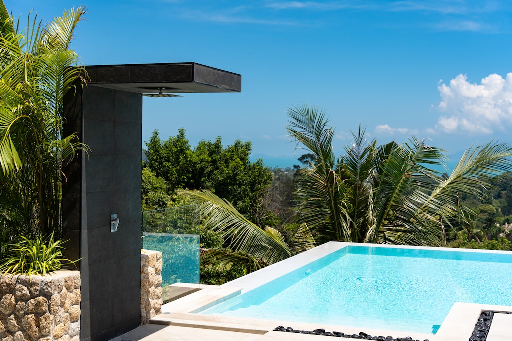 Luxury Property In Bophut Koh Samui Poolside Shower