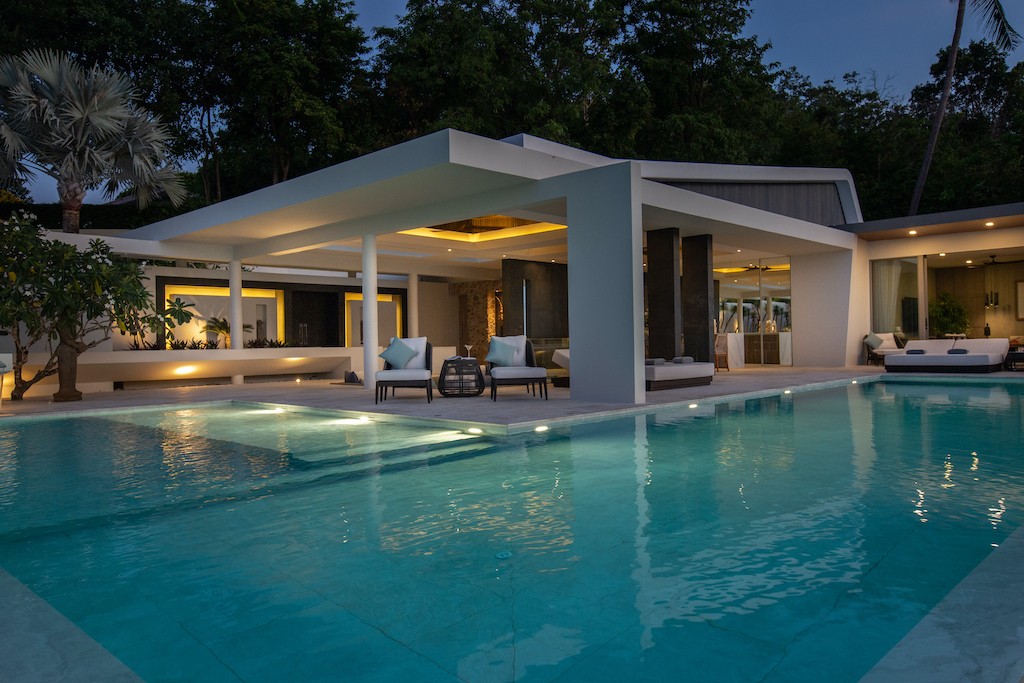 Luxury Property In Koh Samui Villa Exterior at Night