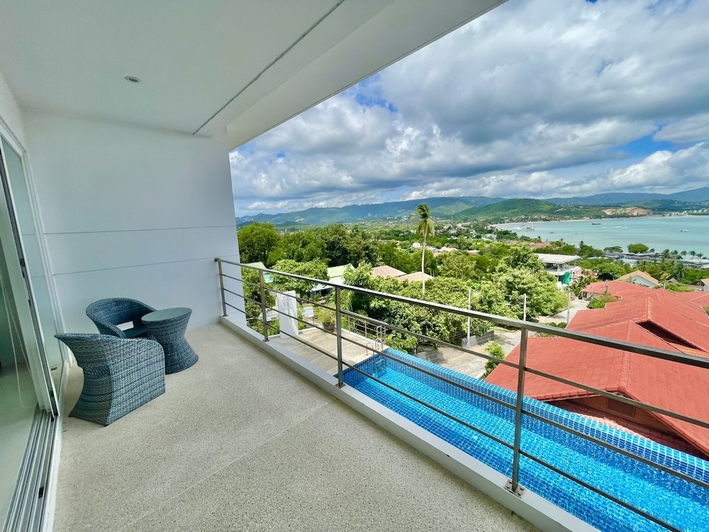 Luxury Sea View Apartment Koh Samui Master Balcony