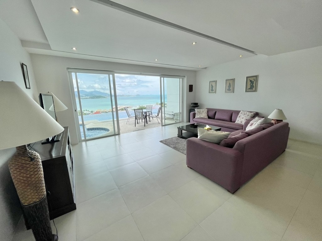 Luxury Sea View Apartment Koh Samui Living Area