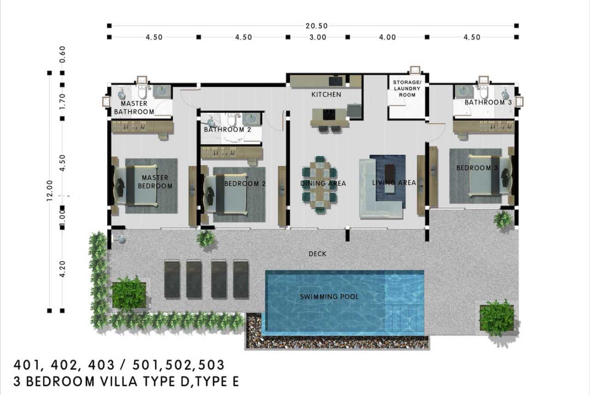 MA Villas Samui Floor Plan