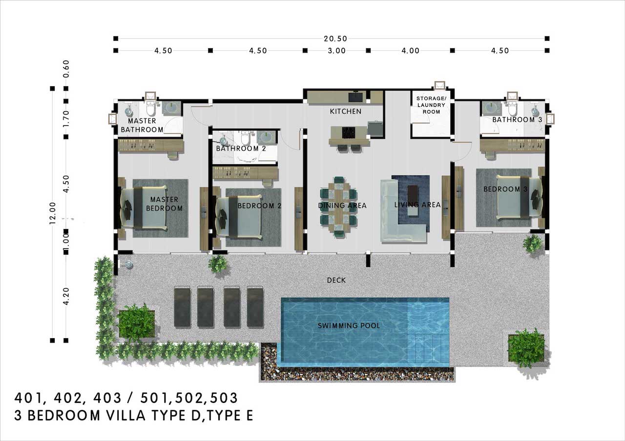 MA Villas Samui Floor Plan