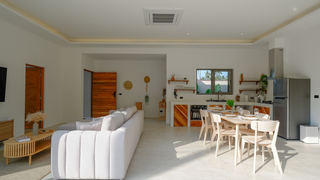 Maenam 3-Bed Pool Villa Living Area