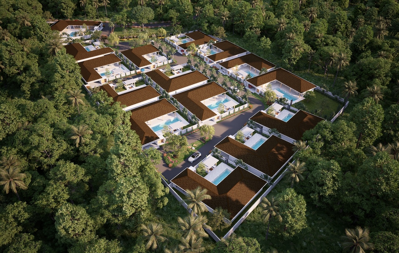 Maenam 3 Bedroom Villas Aerial