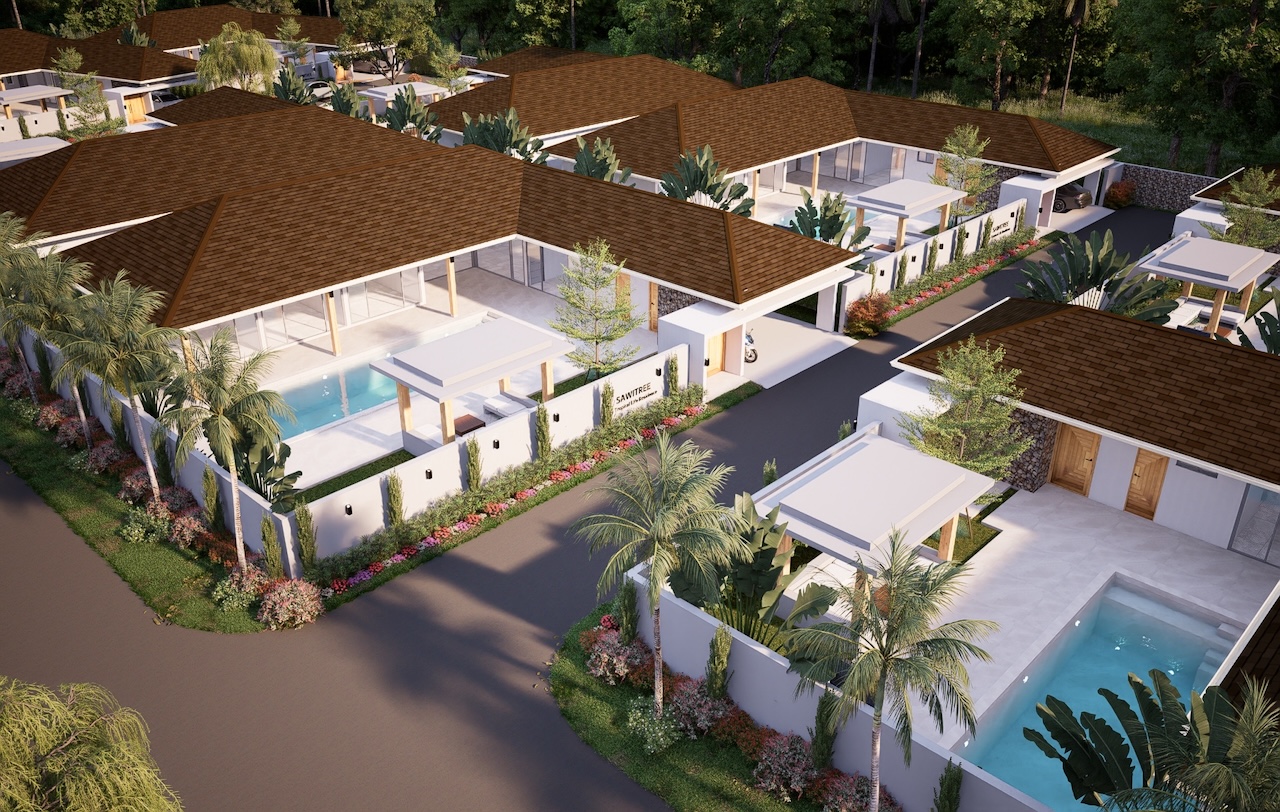 Maenam 3 Bedroom Villas Aerial