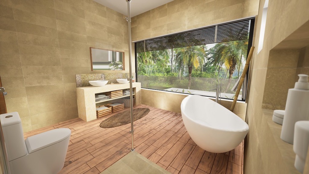 Maenam Villas Ko Samui Master Bathroom
