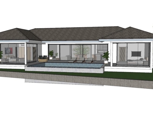 Modern Bophut Pool Villa Exterior