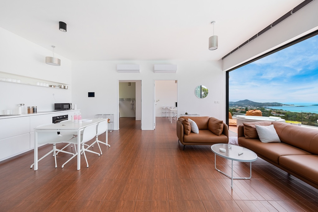 Modern Chaweng Noi Sea View Villa Living Area