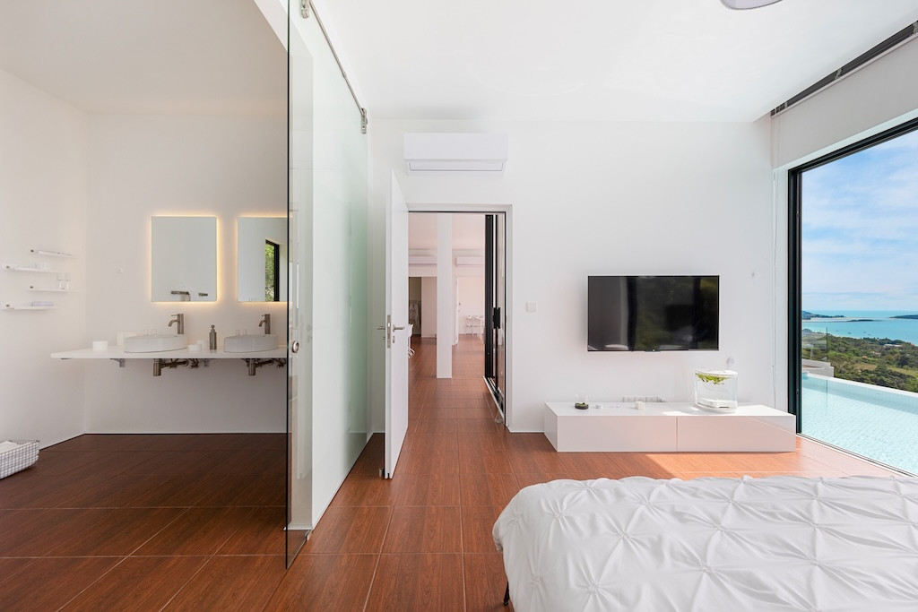 Modern Chaweng Noi Sea View Villa Bedroom