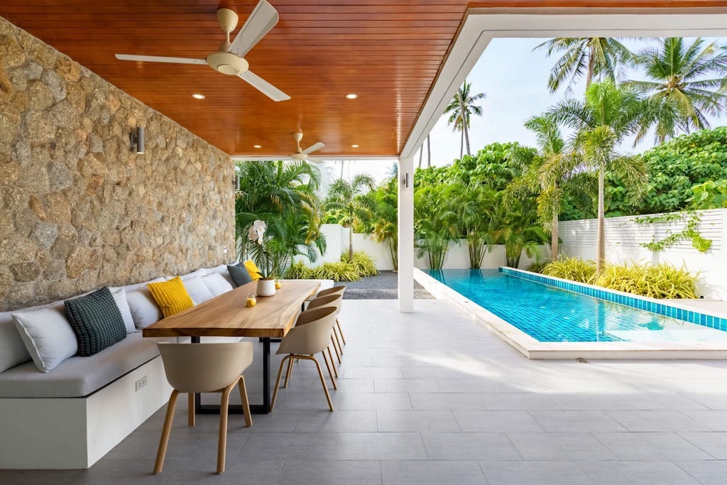 Newly Completed Bophut Villa Covered Outdoor Terrace