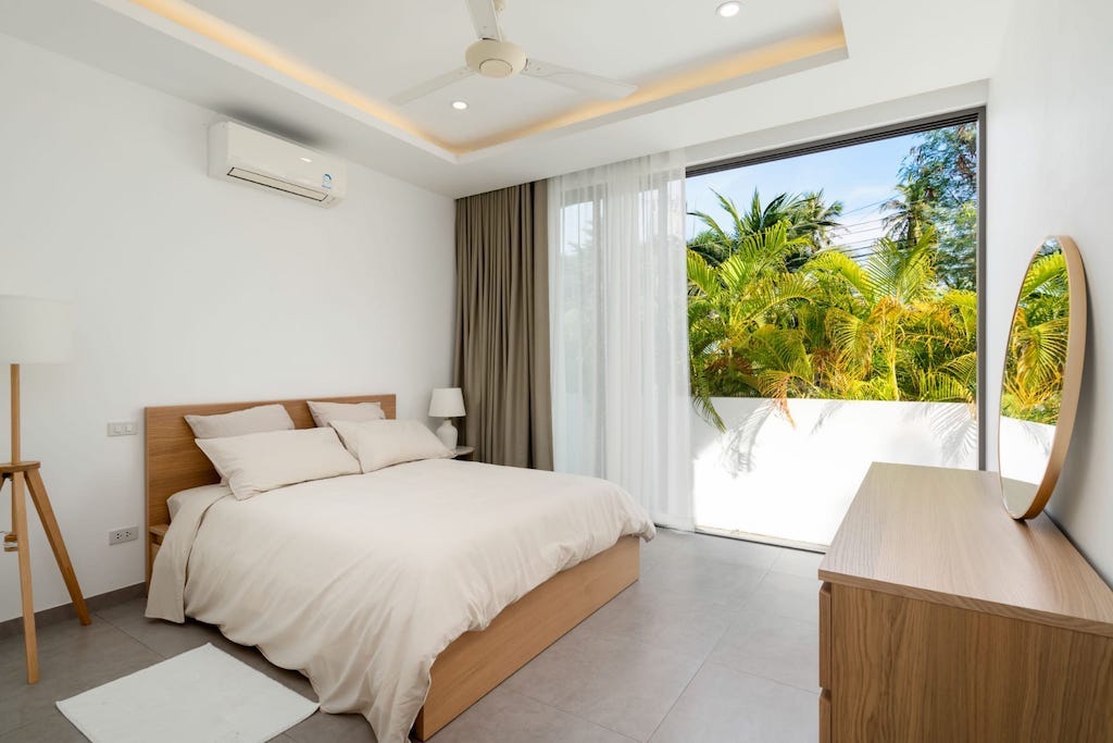 Newly Completed Bophut Villa Bedroom