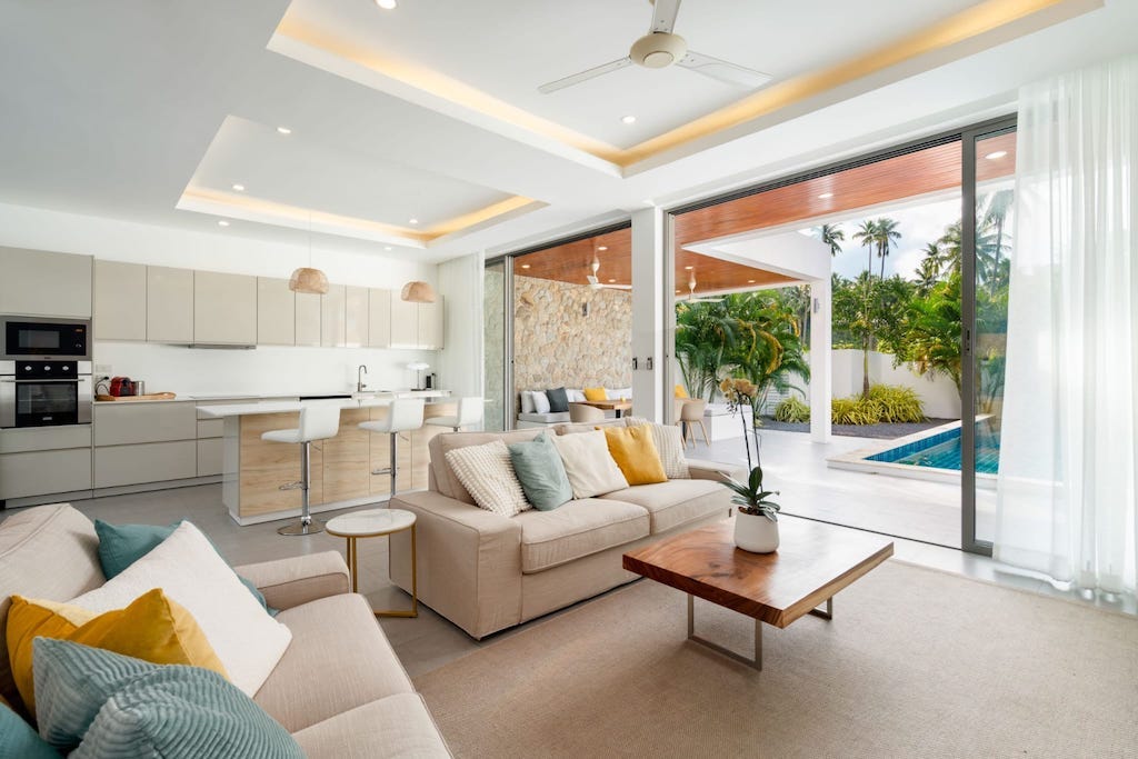 Newly Completed Bophut Villa Lounge