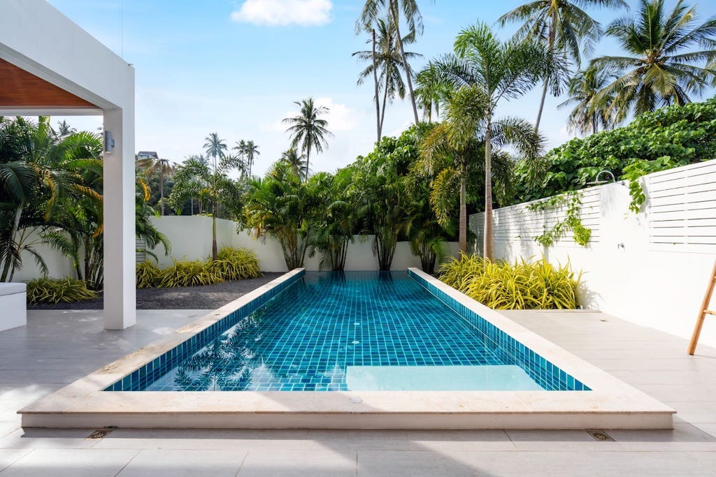 Newly Completed Bophut Villa Swimming