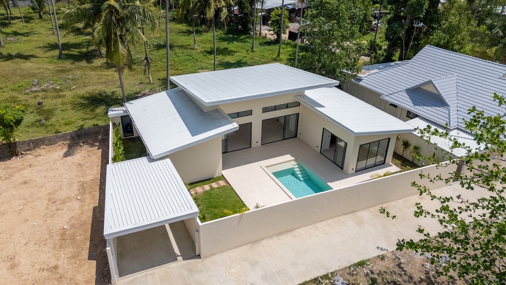 Newly Completed Maenam Villa Aerial
