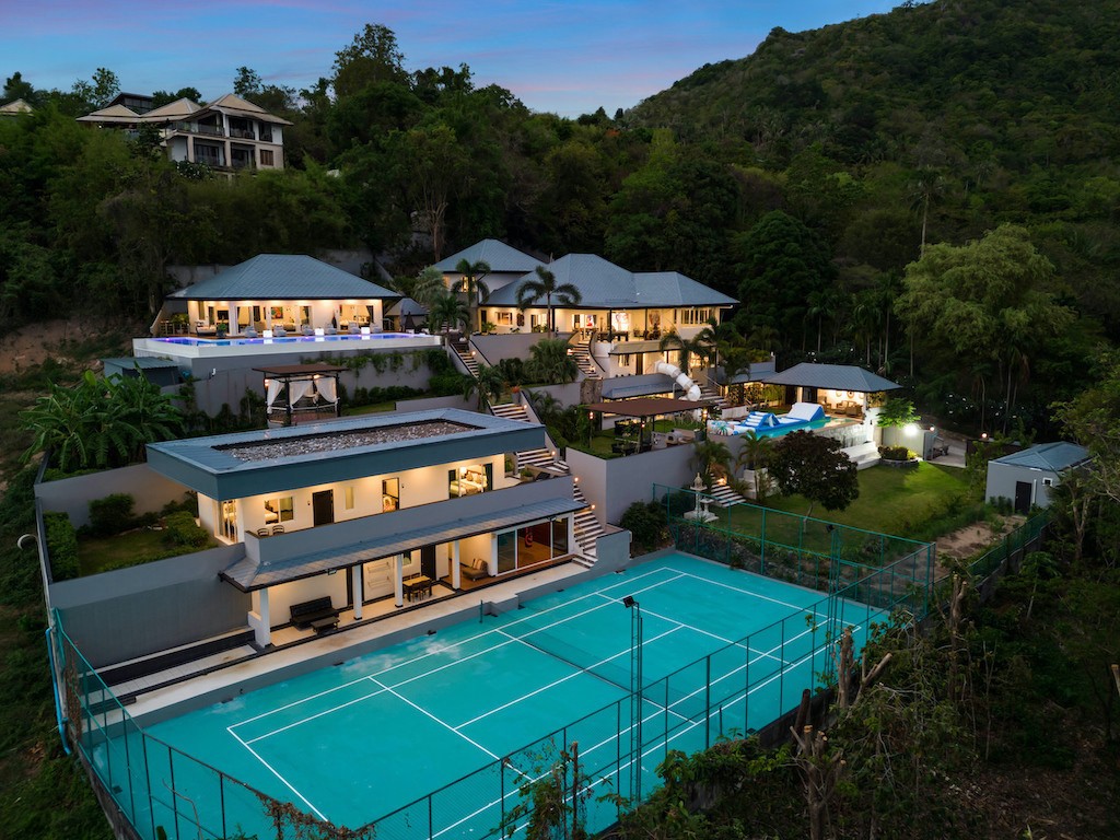 Ocean View Koh Samui Property Exterior At Night