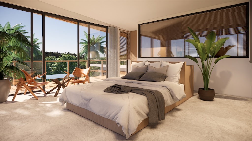Pahili Loft Koh Phangan Duplex Villas Bedroom