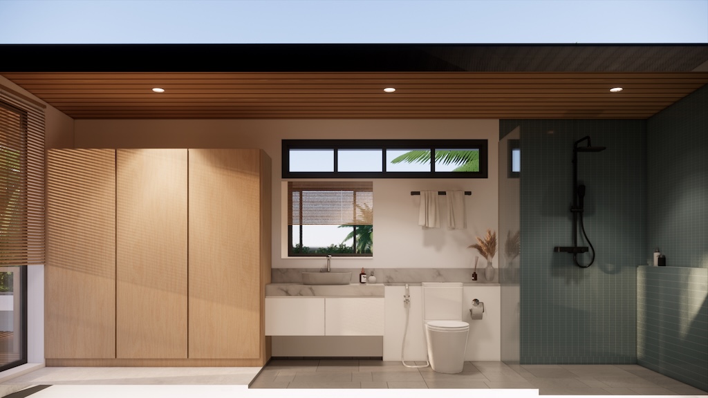 Pahili Loft Koh Phangan Three Bed Bathroom