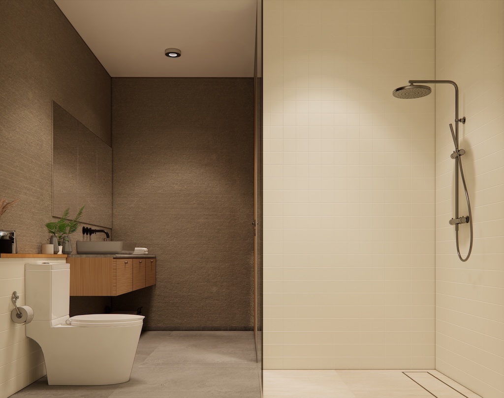 Pahili Loft Lamai 2 Bedroom Apartments Shower