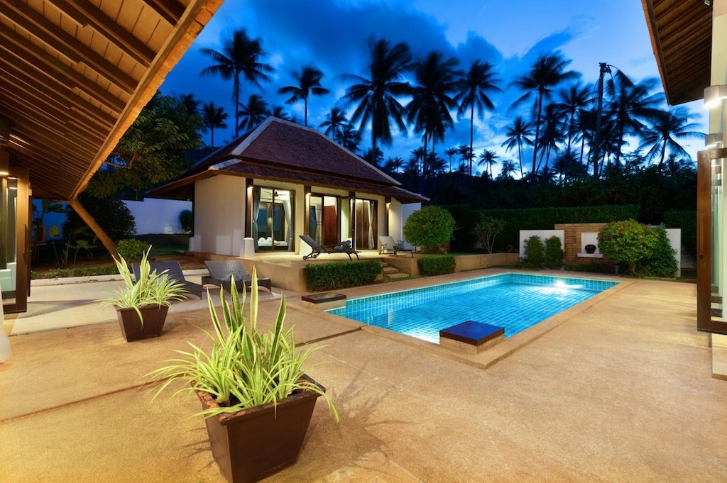 Plumeria Place Villa Koh Samui Terrace Night