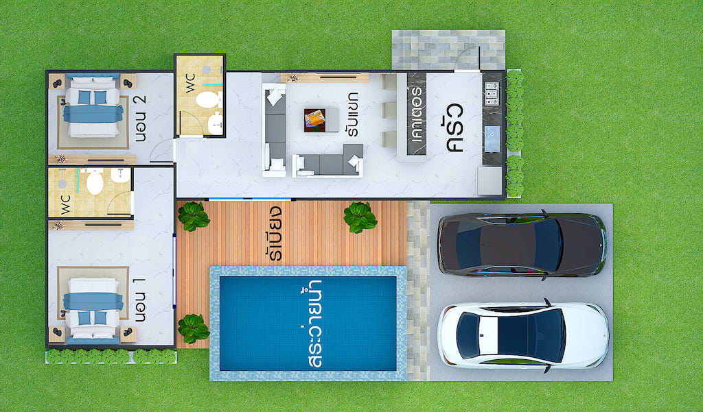 Pool Villa Samui Floor Plan
