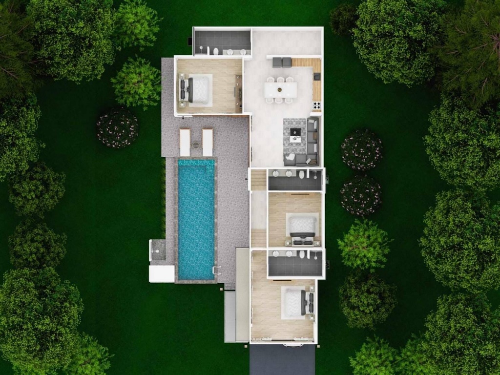Pool Villas In Koh Samui Maenam Floor Plan