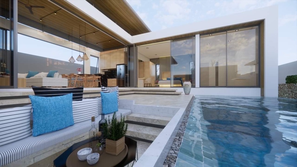 Pool Villas Maenam Poolside Seating