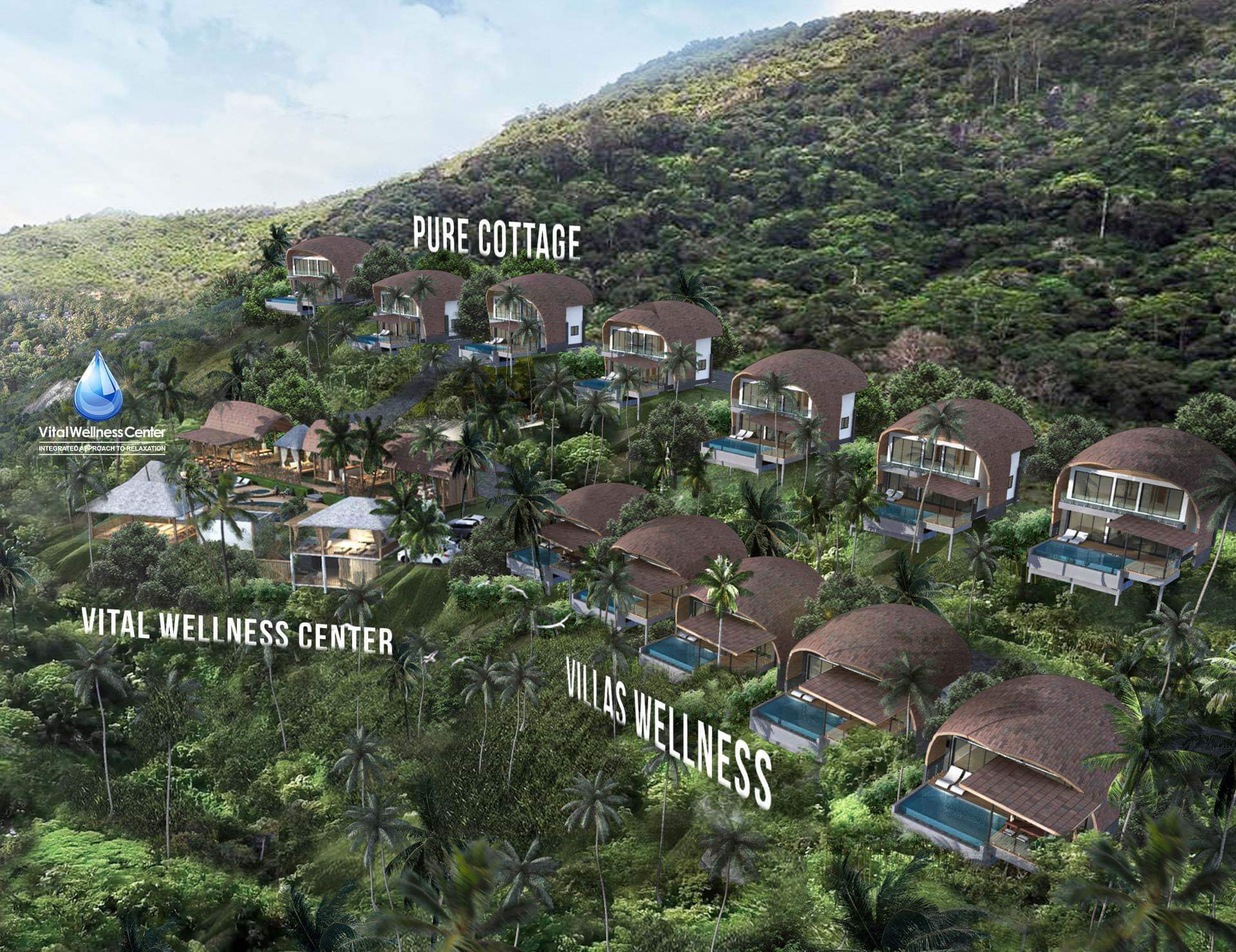 Pure Cottages Aerial Plan