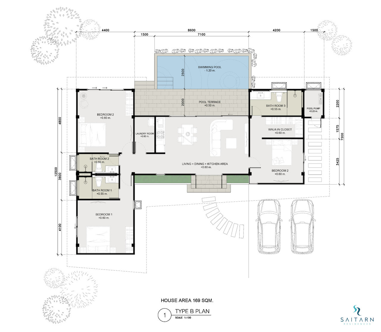 Saitarn Residences Saitarn Residences Type B Floor Plan