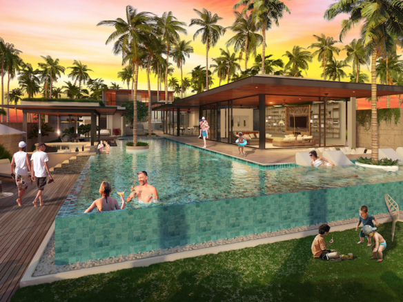 Samui Beachfront Property Villa Front