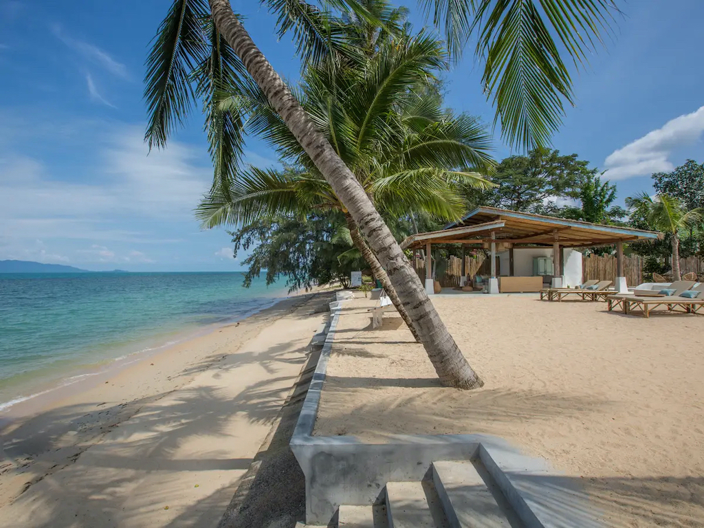 Samui Beachfront Villa Beach Frontage
