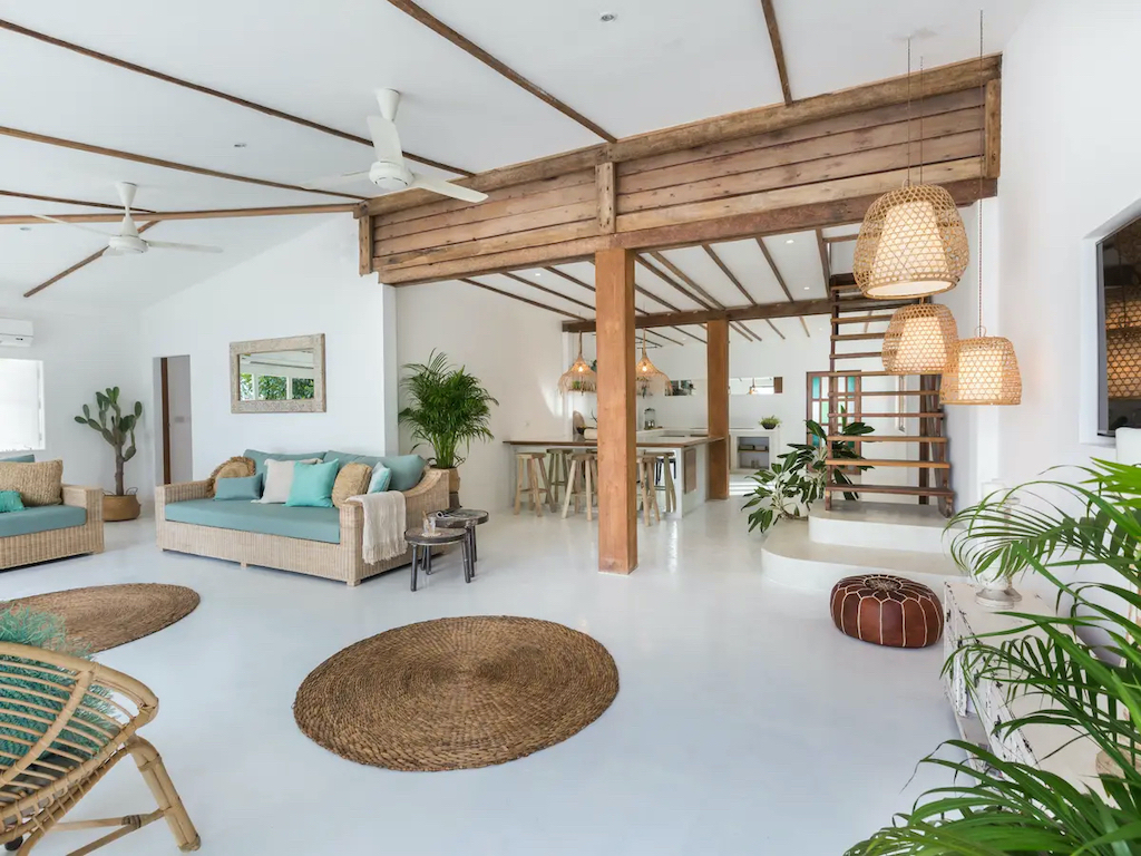 Samui Beachfront Villa Living Area